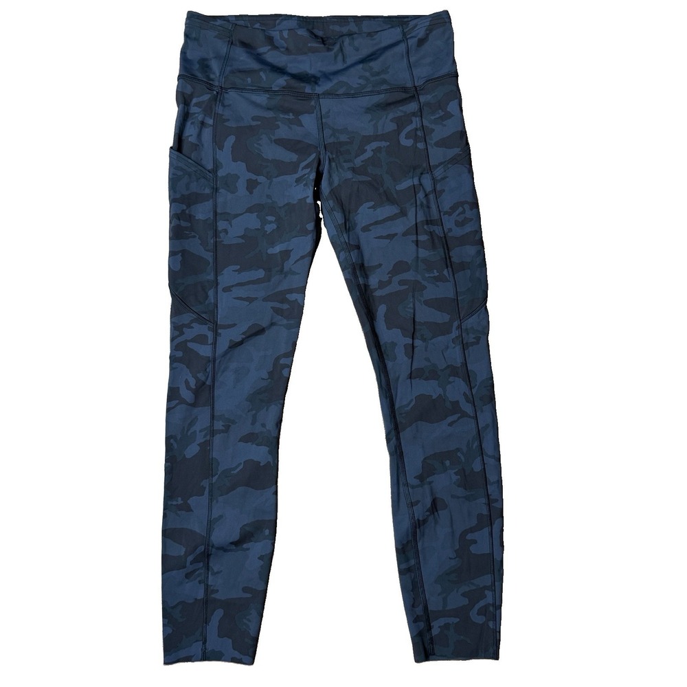 Lululemon FastFree Tight II Nulux Camo Deep Coal Multi Sz 8 Yoga Leggings